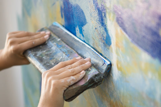 Photograph of Karlin Meehan's work in progress