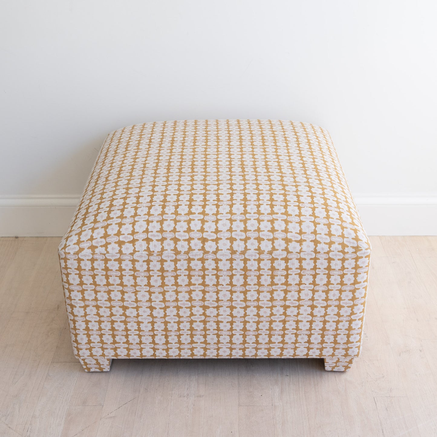 Pahari Saffron Upholstered Ottoman