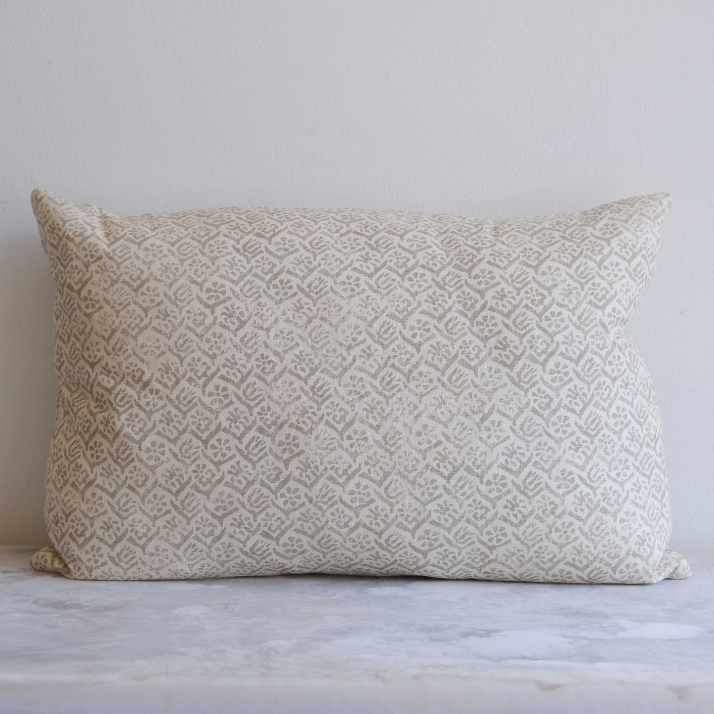 Tan and Cream Lumbar Pillow - 16"x24"