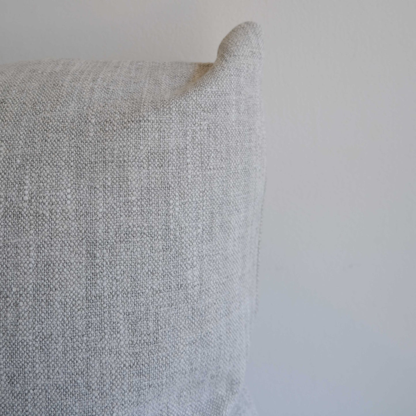 White and Gray Slubby Pillow - 22"