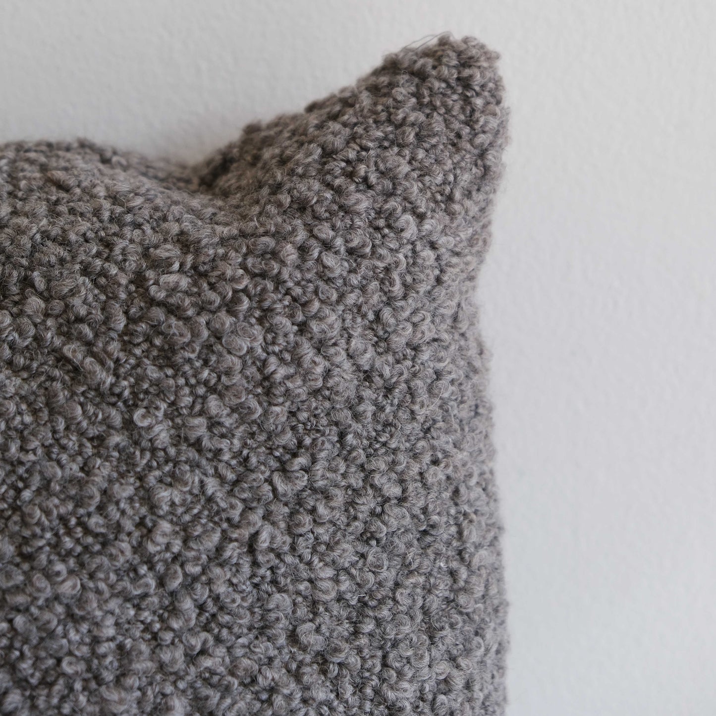 Wooly Lumbar Pillow in Mocha - 16"x24"