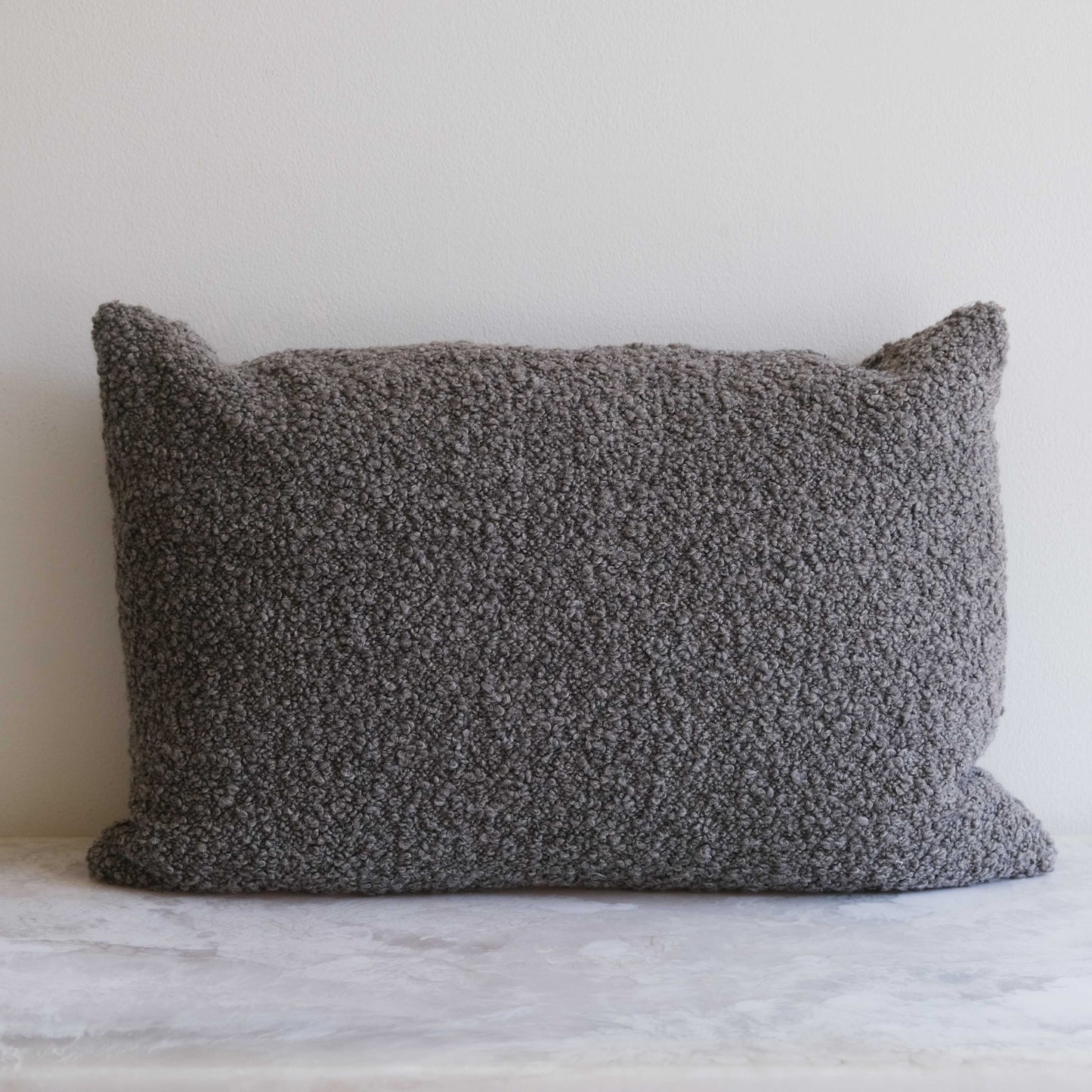 Wooly Lumbar Pillow in Mocha - 16"x24"
