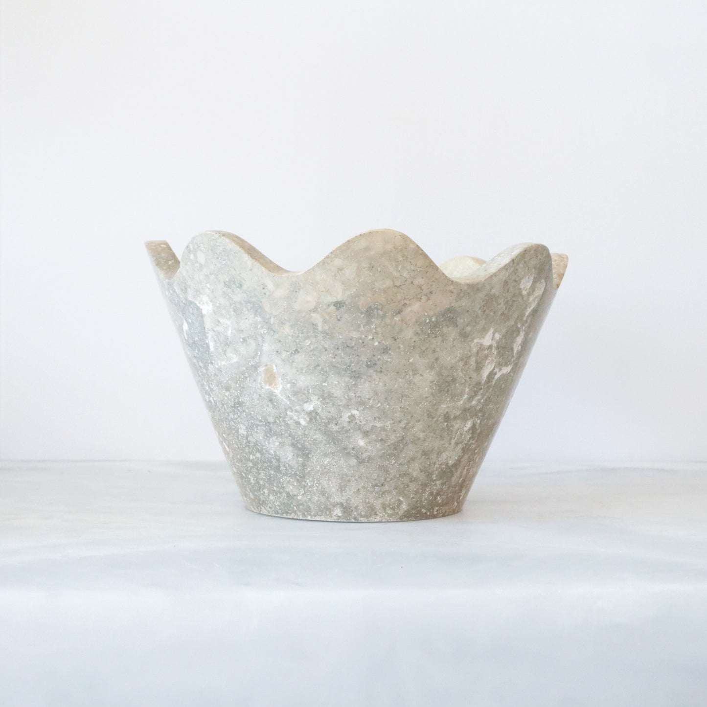 Blossom Bowl in Travertine