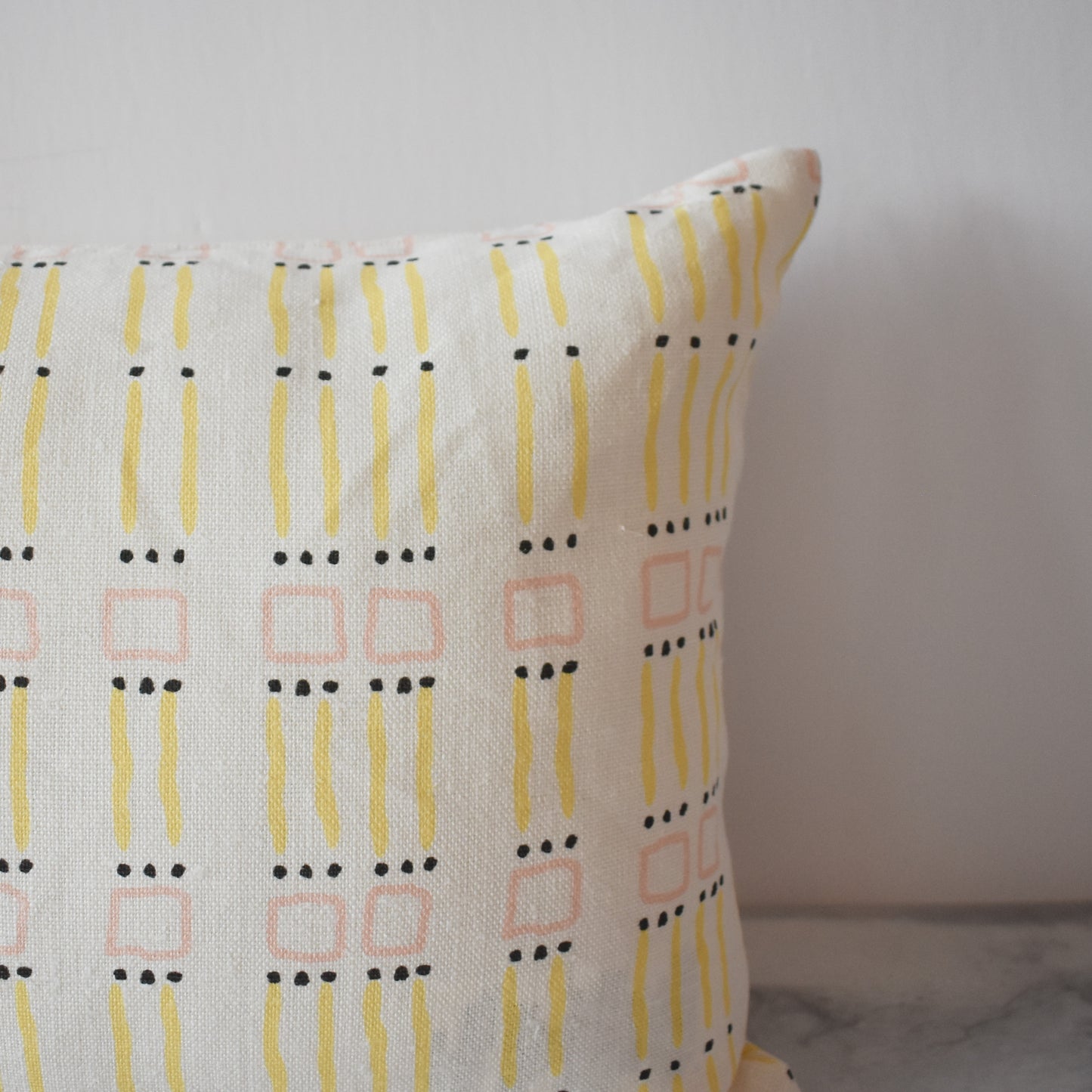 Elliot Pillow in Pink & Yellow - 14"x20"