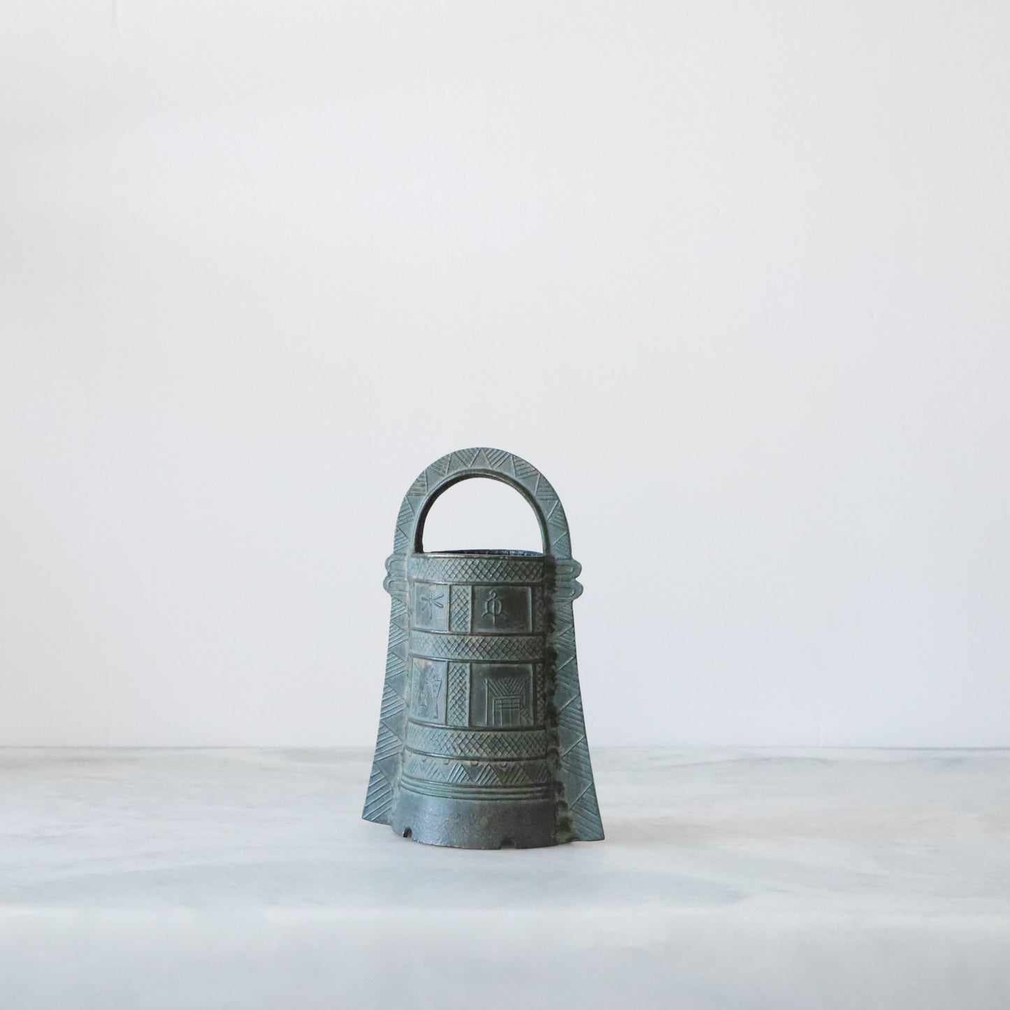 Etched Iron Vase