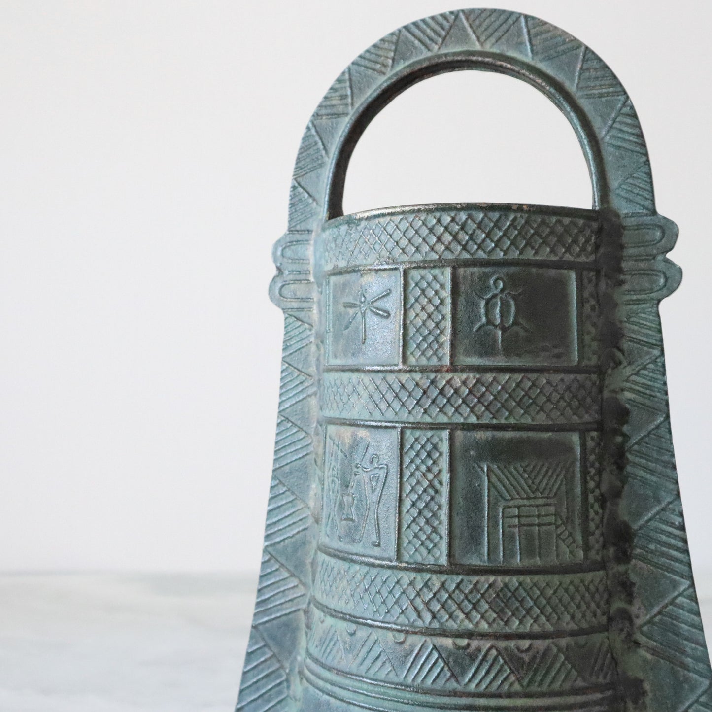 Etched Iron Vase