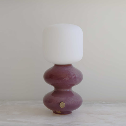Mini Wave Form Table Lamp - Oxblood