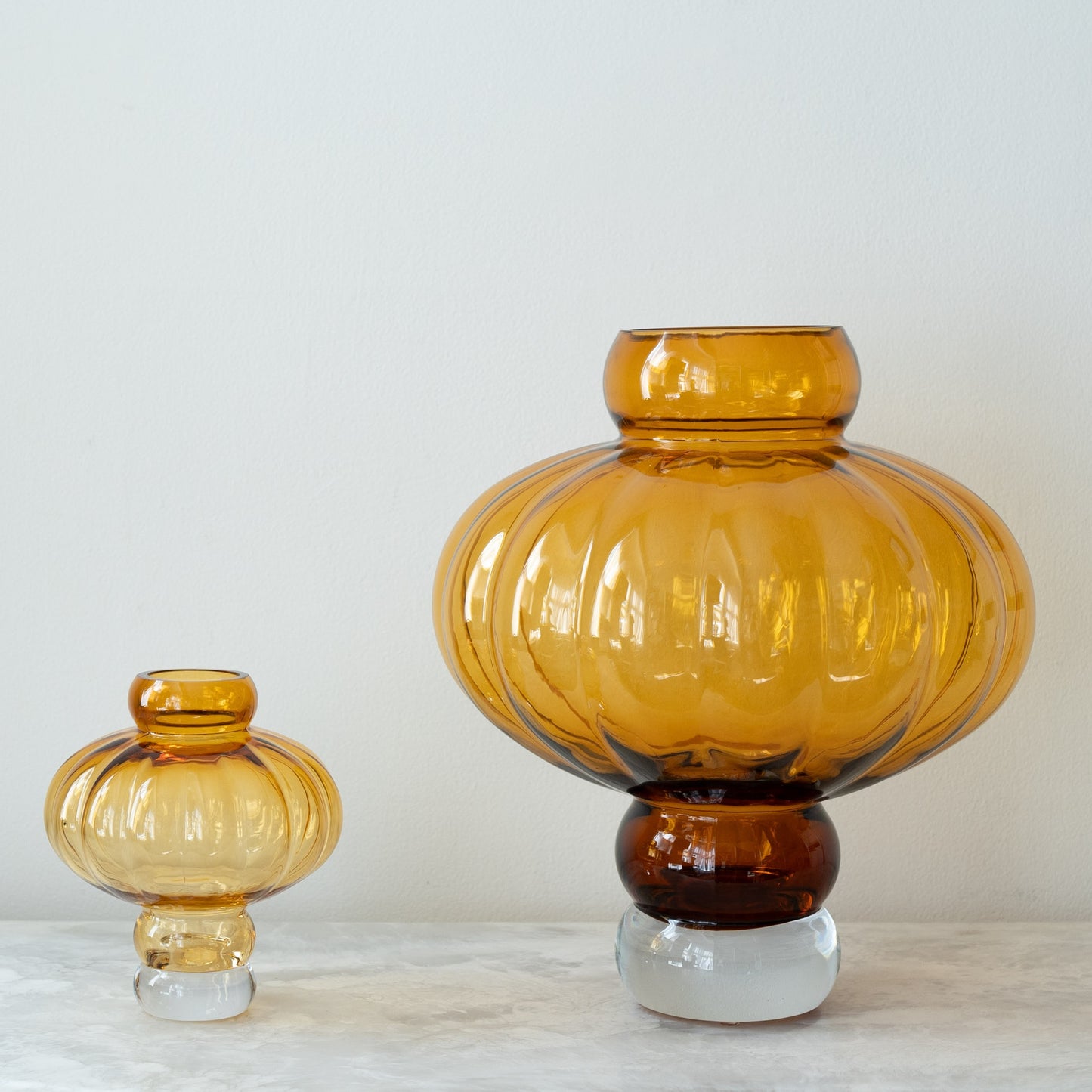 Amber Balloon Vases