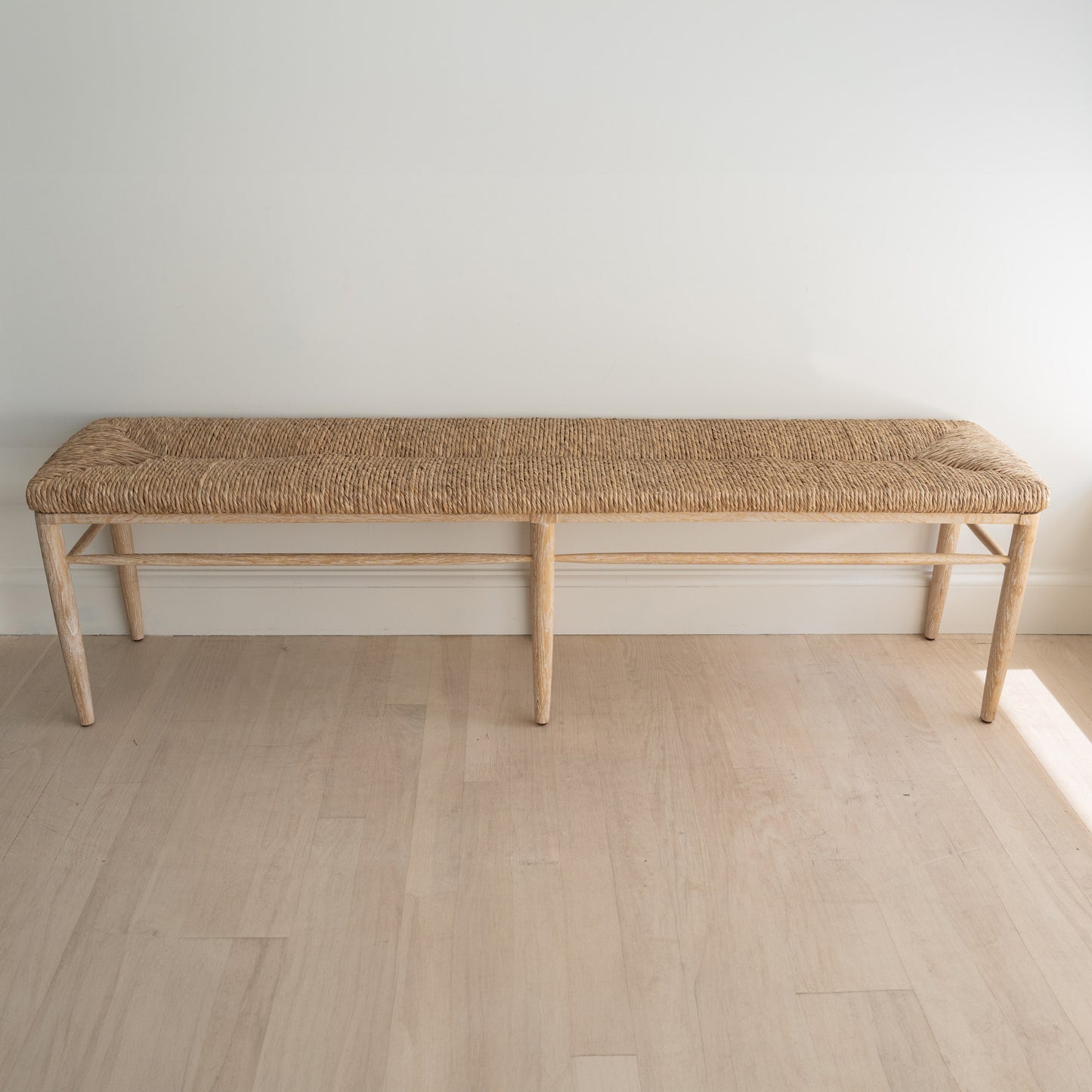 Cerused Oak Bench - 68"