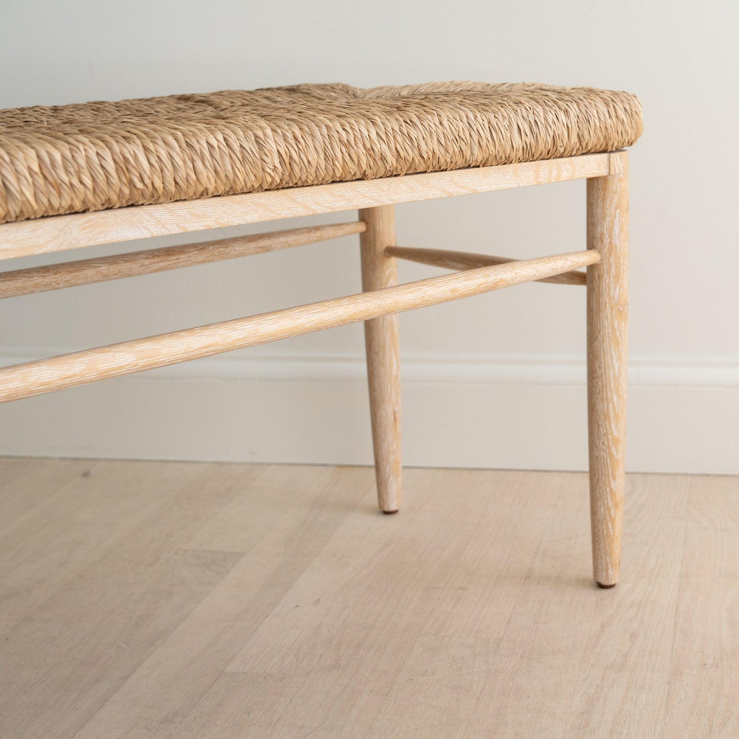 Cerused Oak Bench - 68"