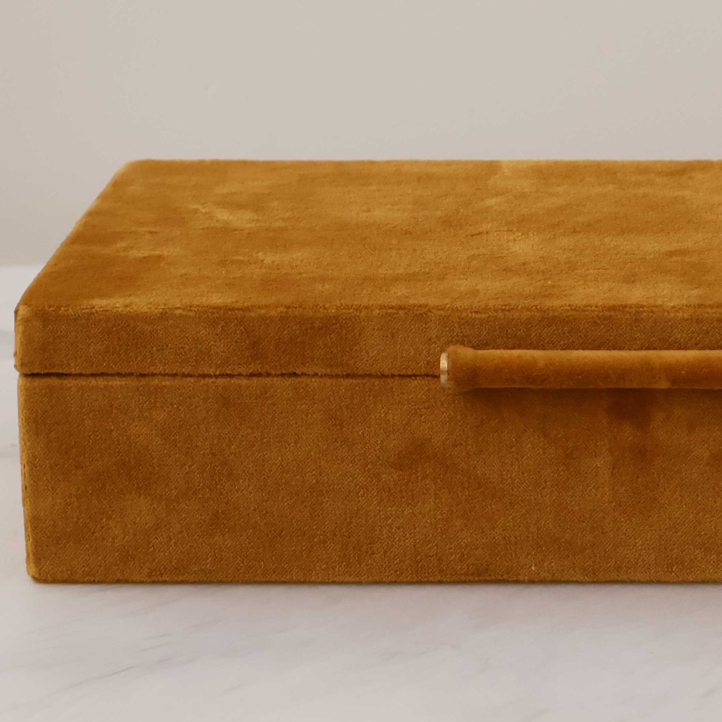 Sinclaire Boxes in Ocher Velvet