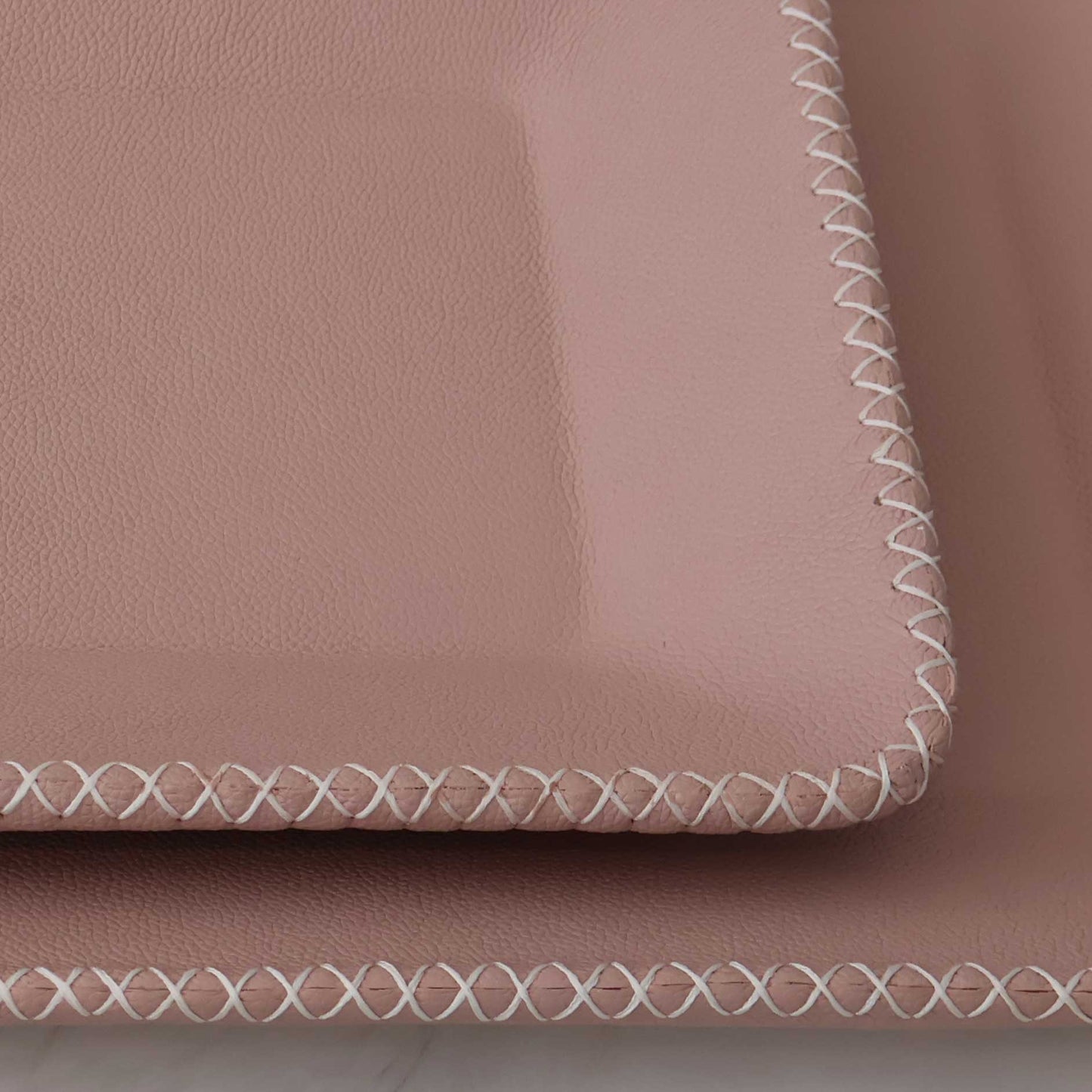 Leather Tray in Dusty Rose