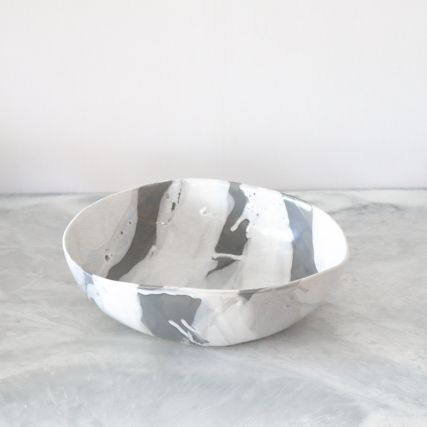 Nesting Bowls - Grey & White Stripe