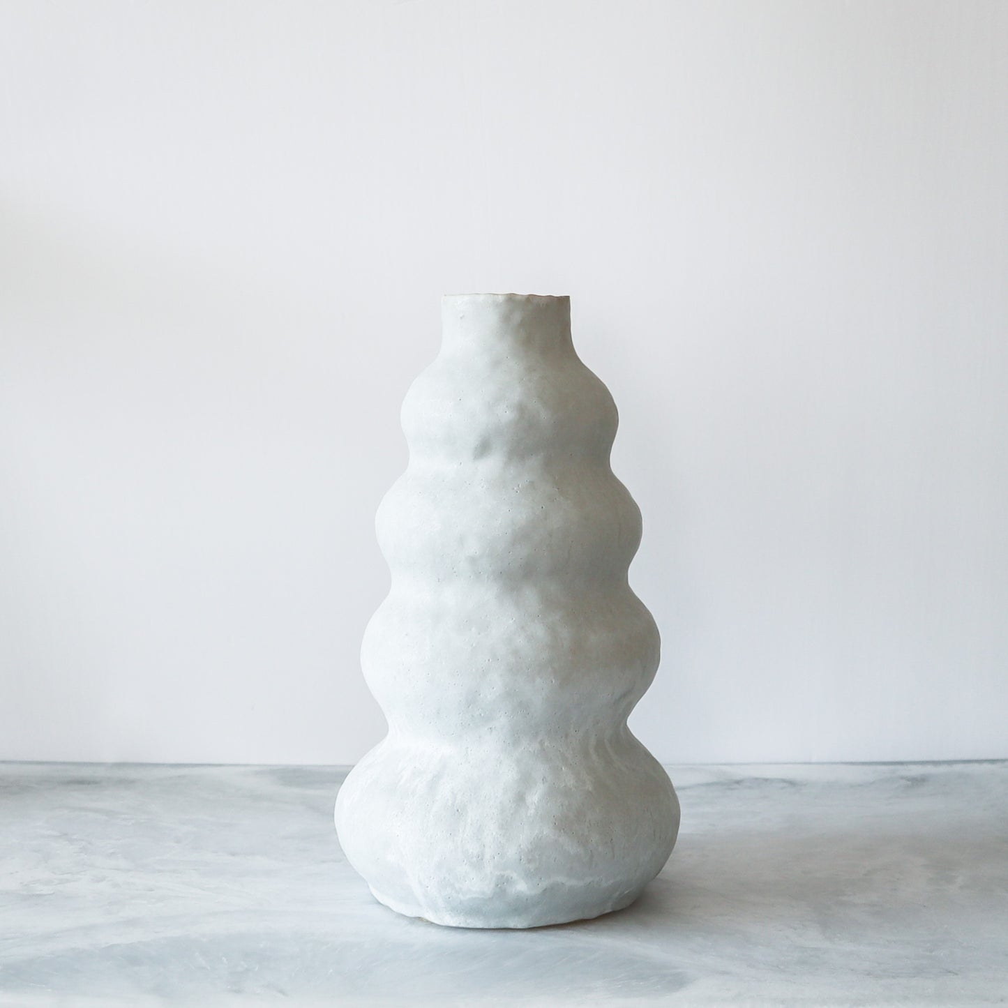Pale Grey Wave Vase