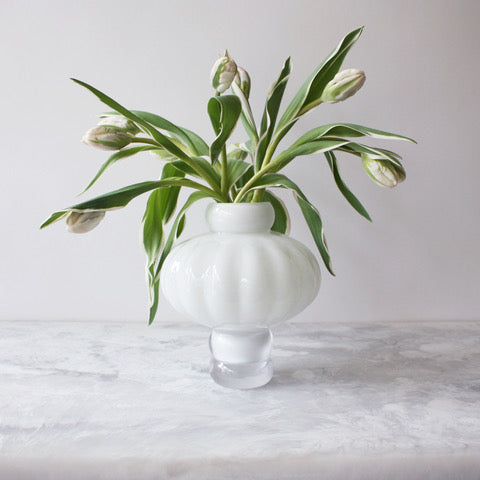 Opal White Balloon Vases