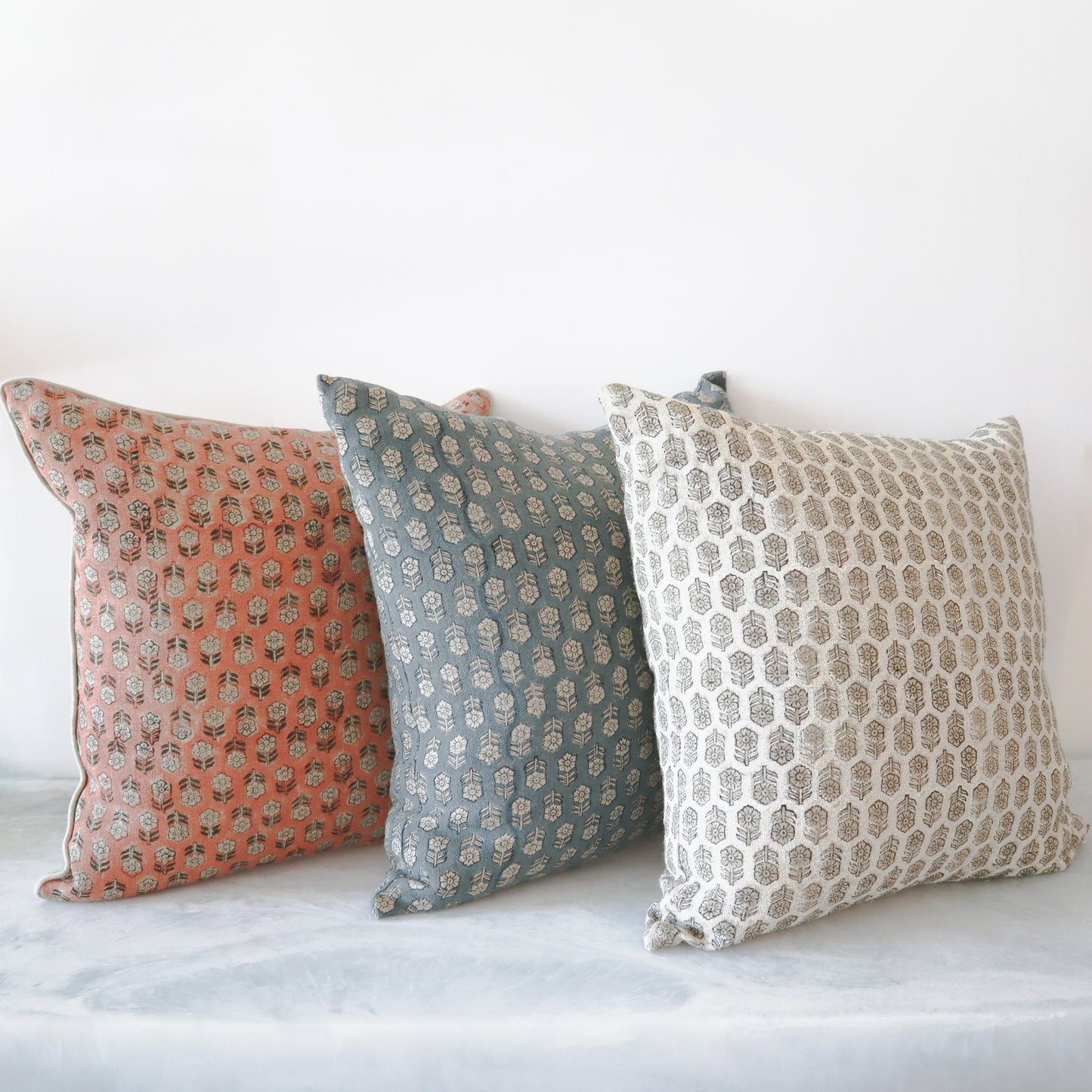 Tulsi Pillow in Coral