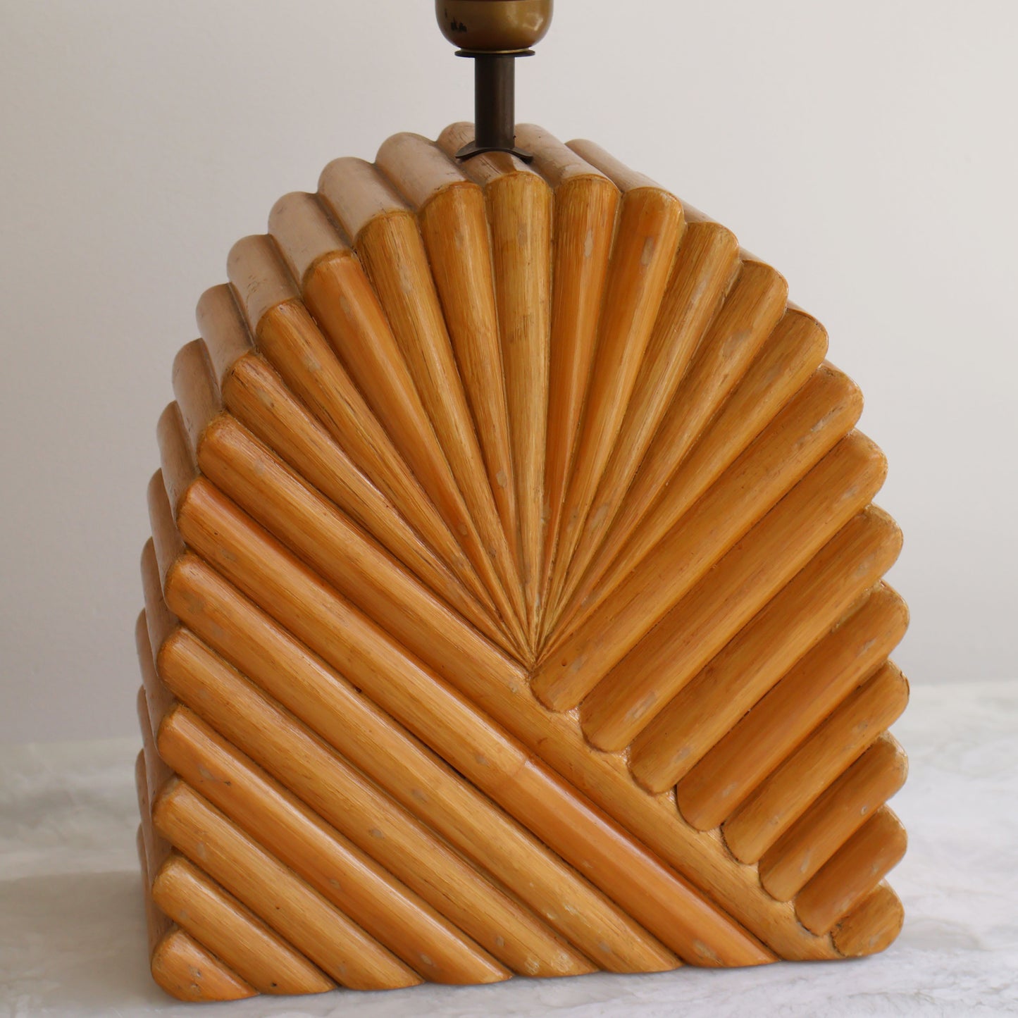 Pair of Sculptural Wood Table Lamps