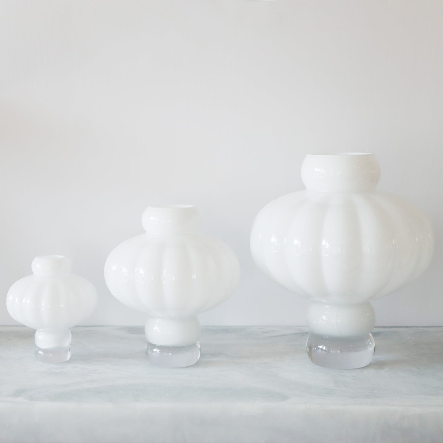 Opal White Medium Balloon Vase