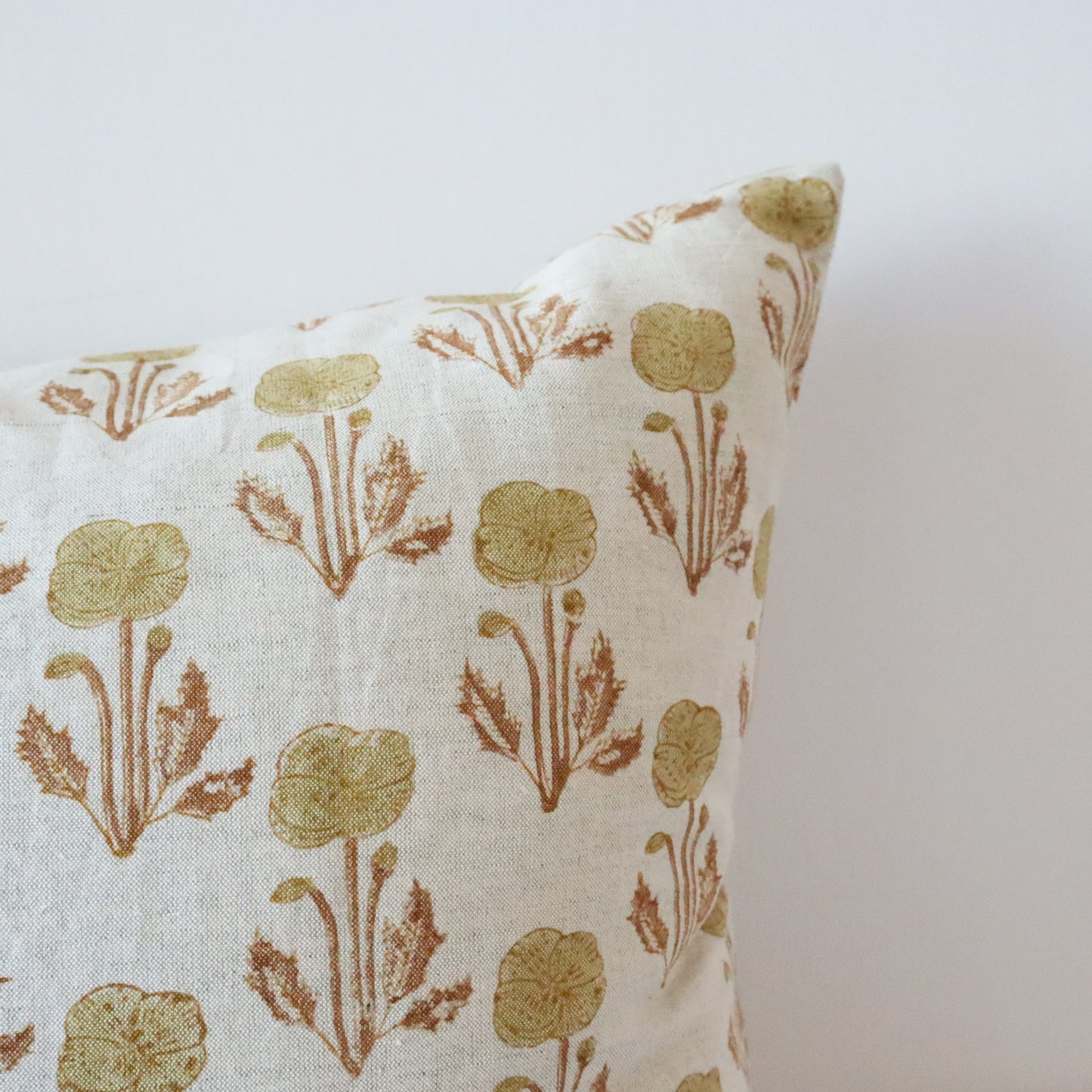 Zoya Beige Linen Pillow - 14" x 20"