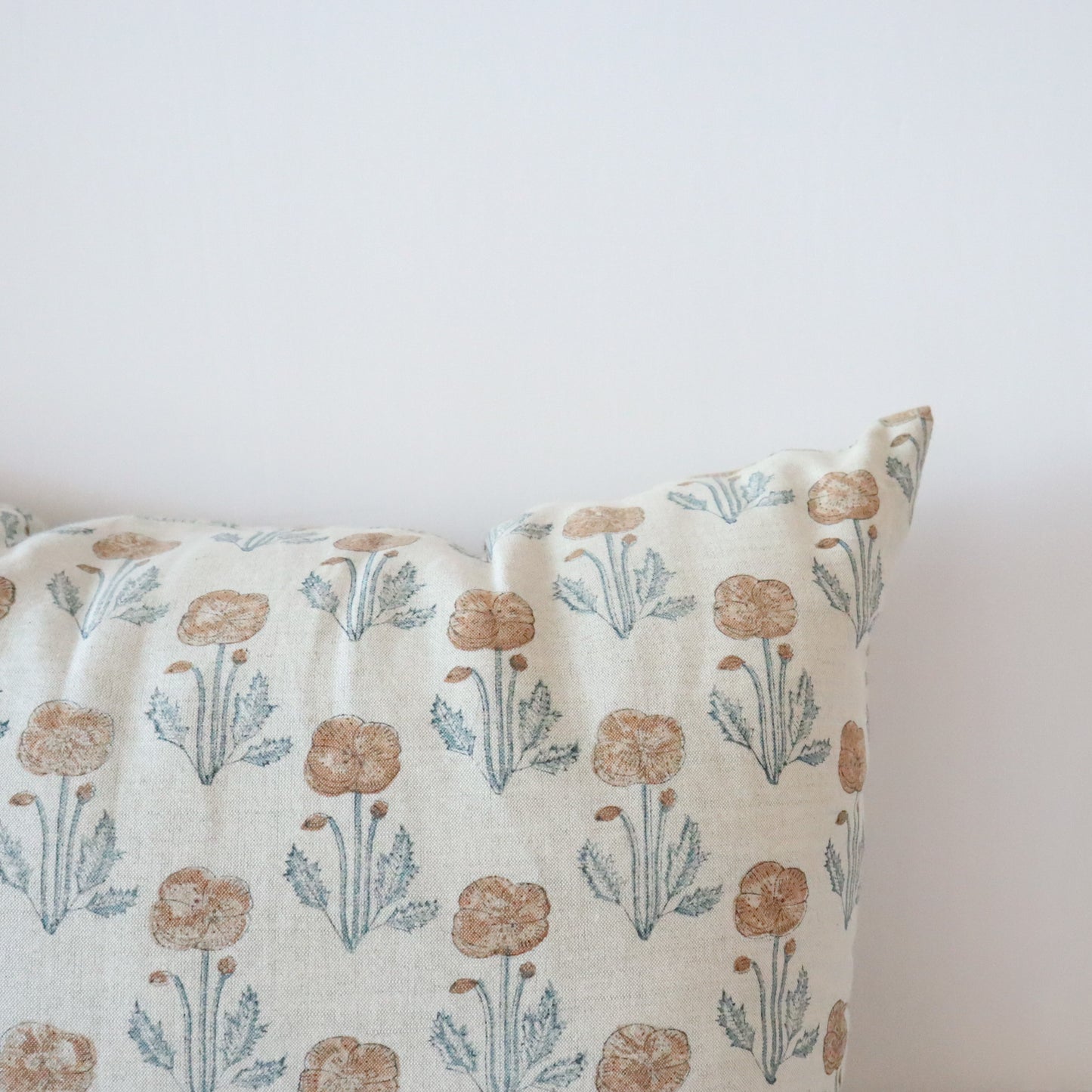 Zoya Brown Linen Pillow - 14" x 20"