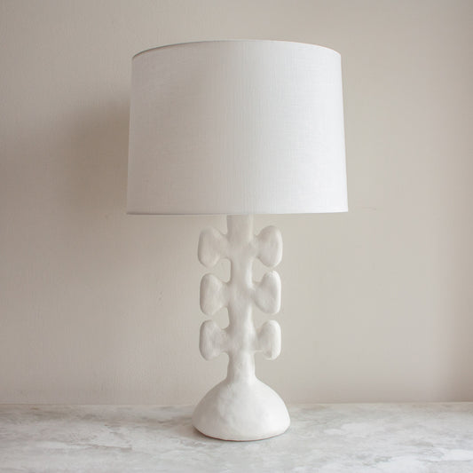 Sculptural Plaster Table Lamp