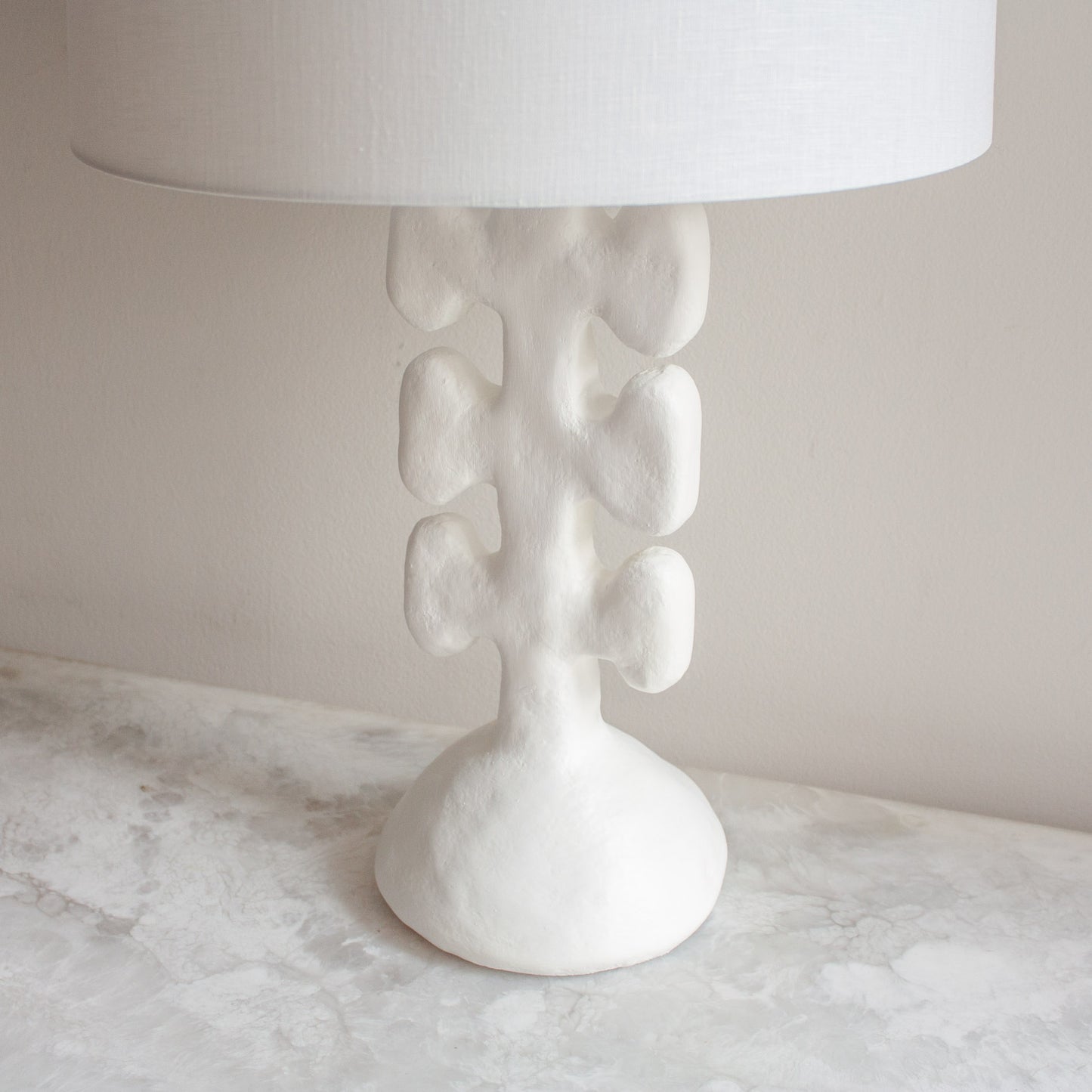 Sculptural Plaster Table Lamp