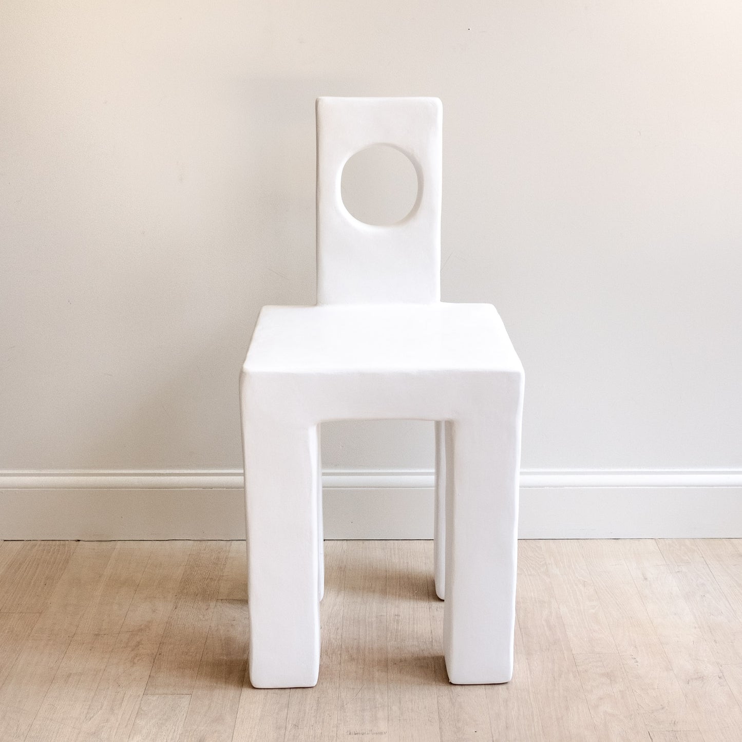 Gloria Brutalist Sculptural Plaster Chair