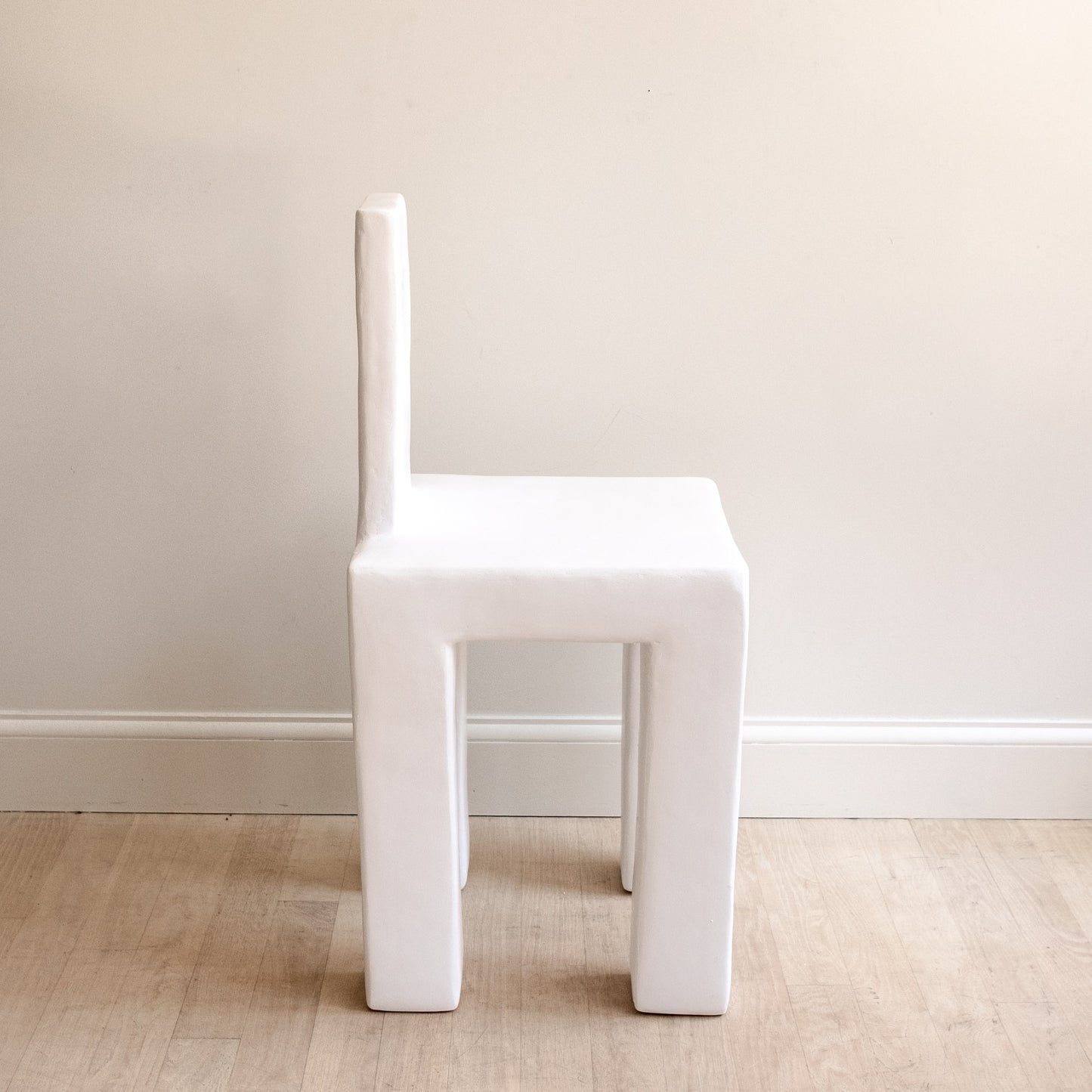 Gloria Brutalist Sculptural Plaster Chair