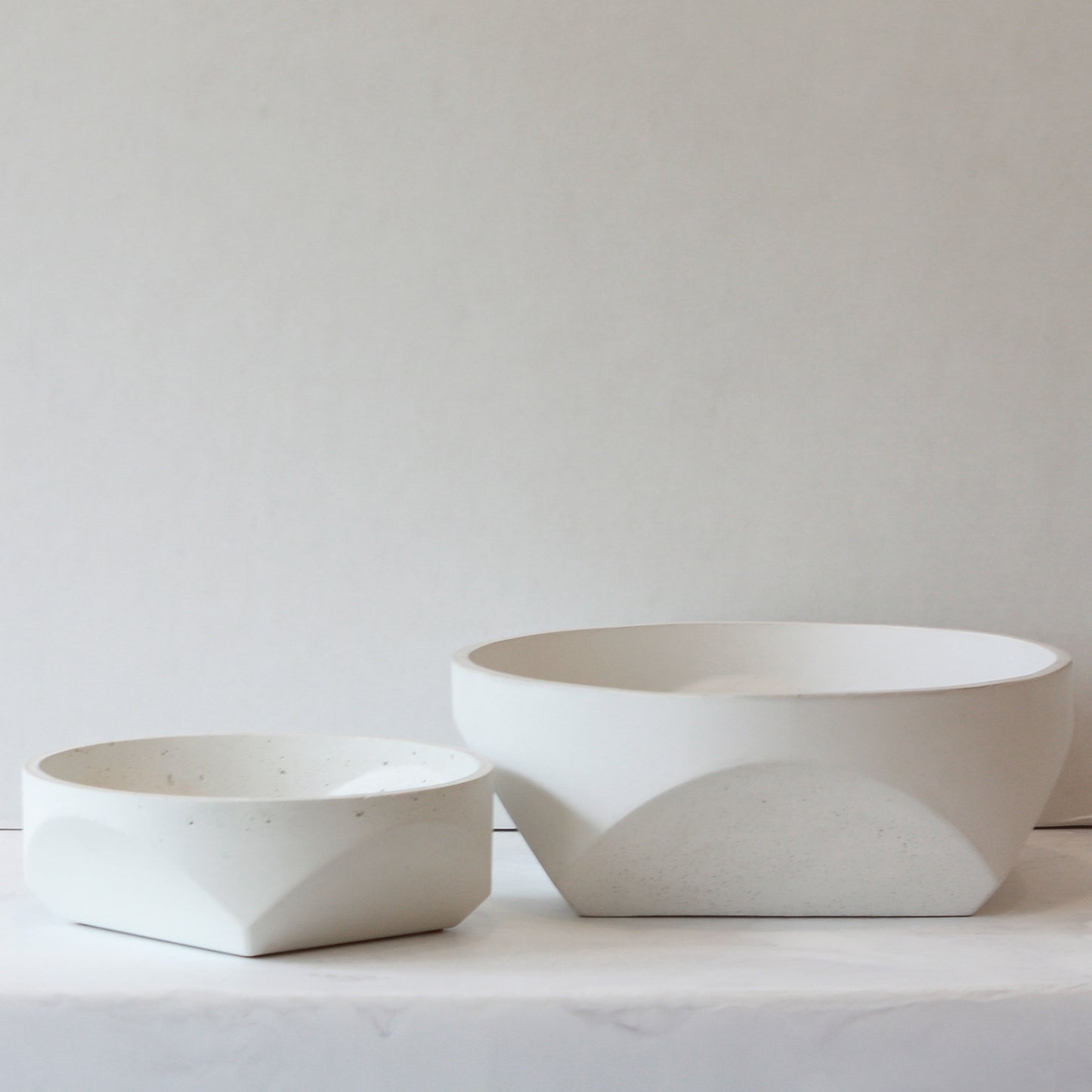 Concrete Bowl - White in small and large