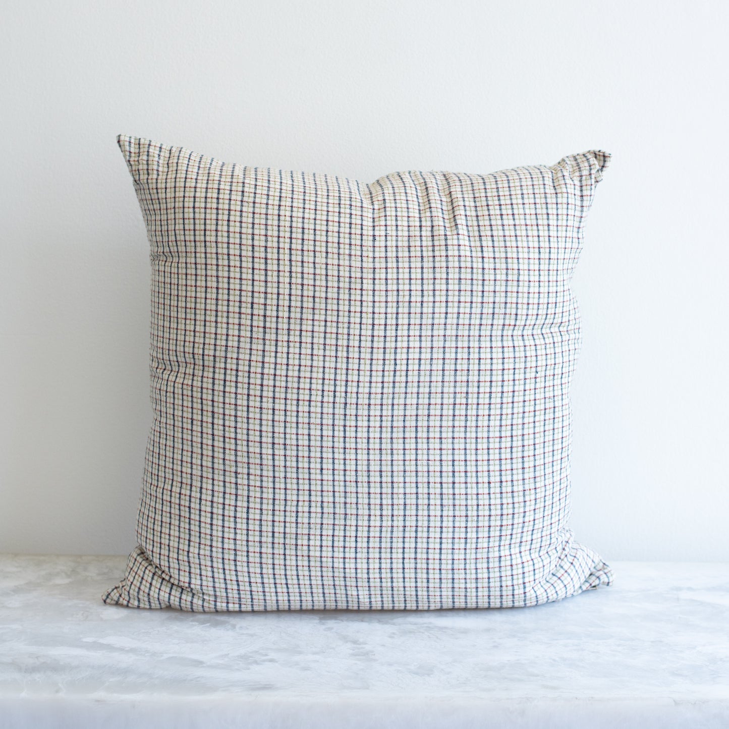Green & Blue Multi-Color Check Pillow - 22"