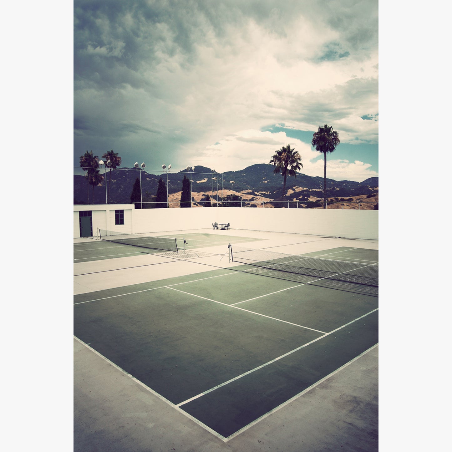 Tennis court in San Simeon, CA photograph by Sara Ferguson