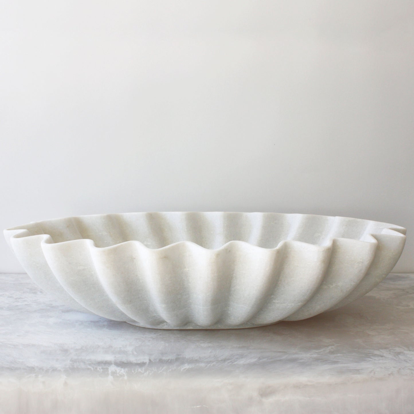 Scalloped Marble Bowl