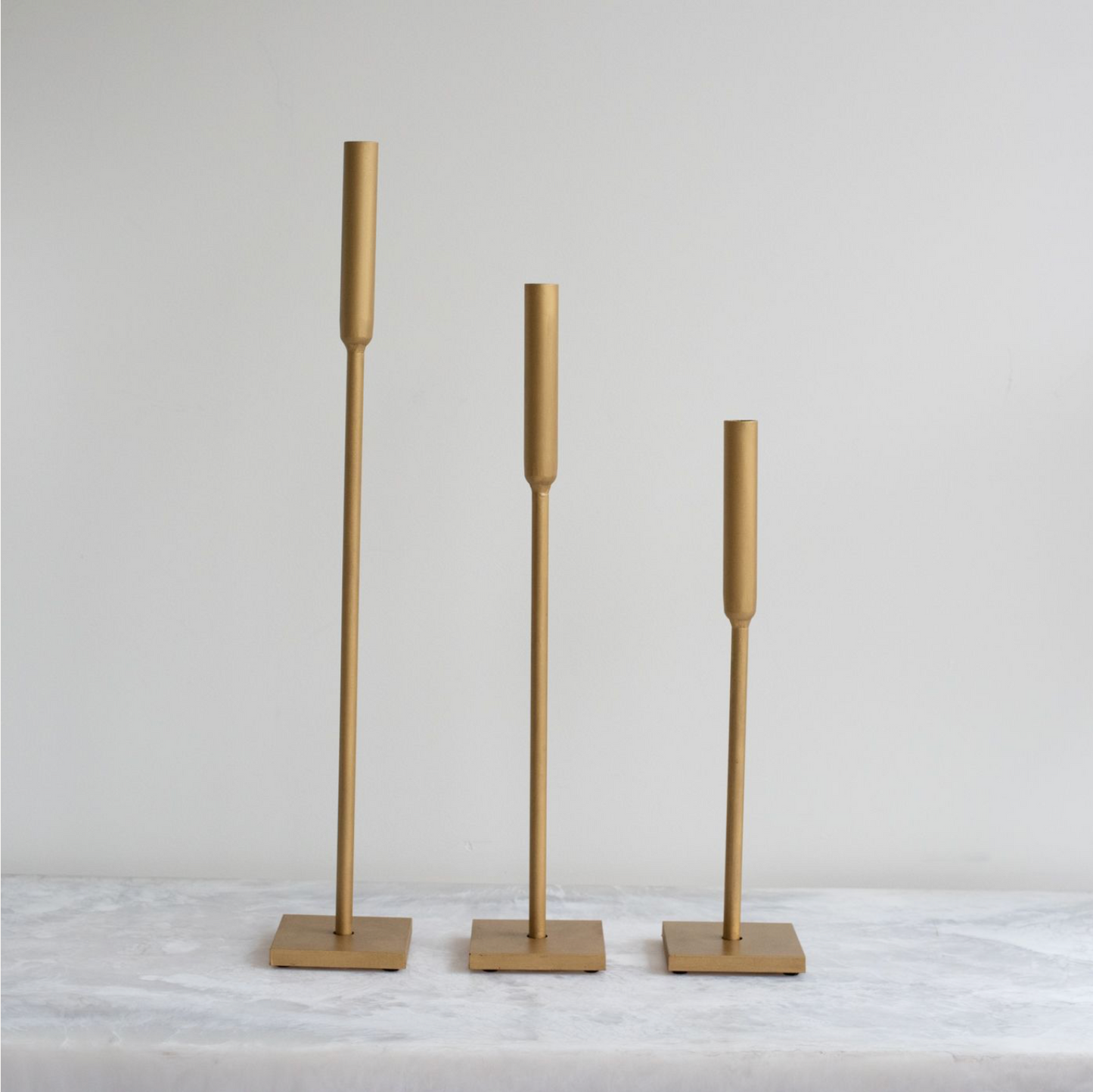 Slim Candlesticks in Gold