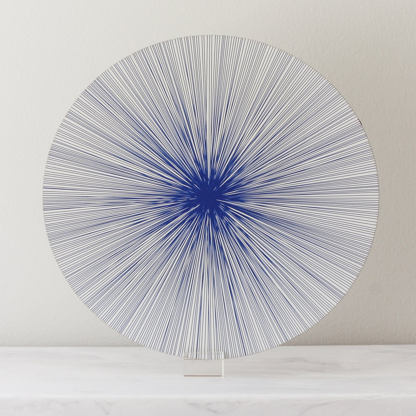 cobalt blue lines placemat