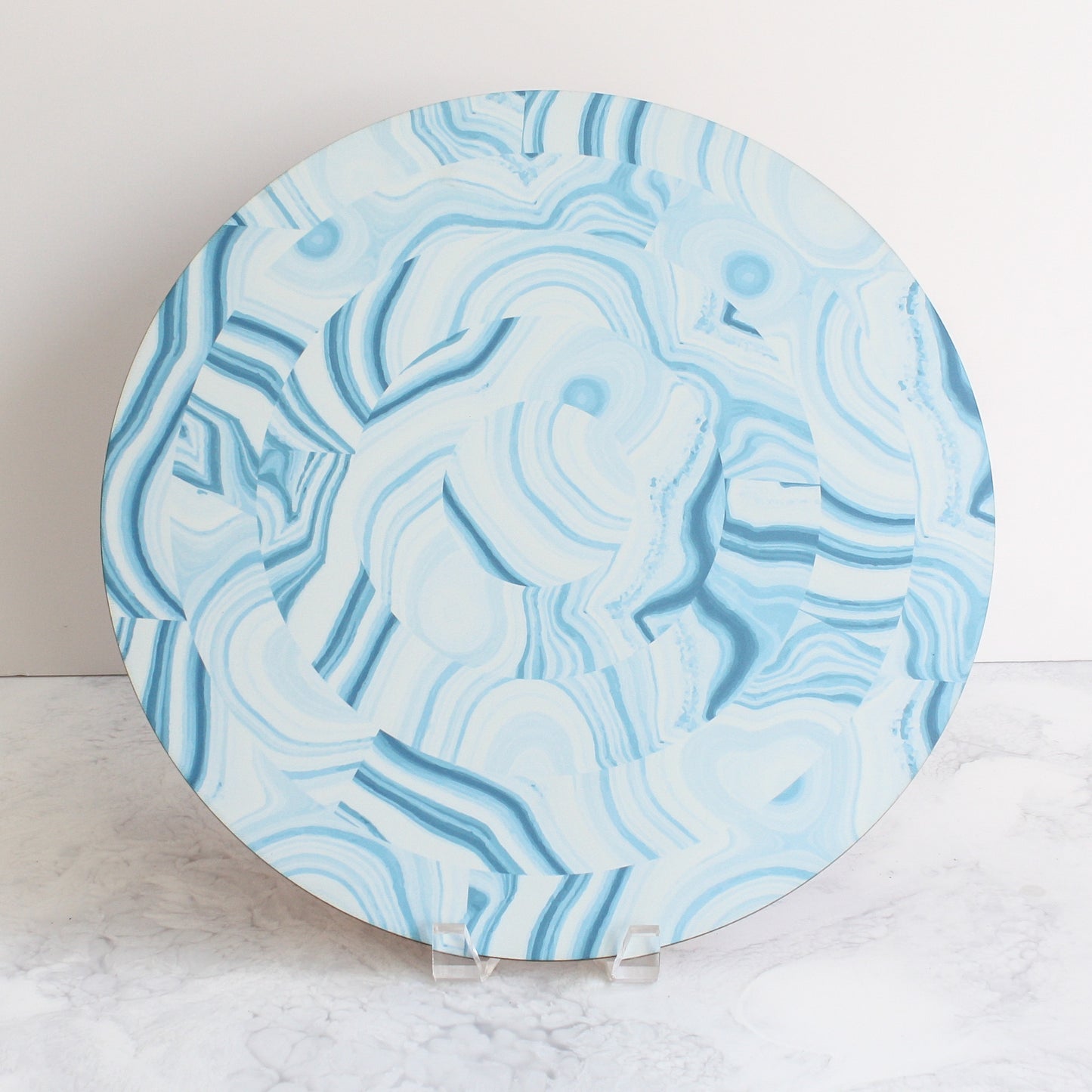 Malachite placemats in storm blue