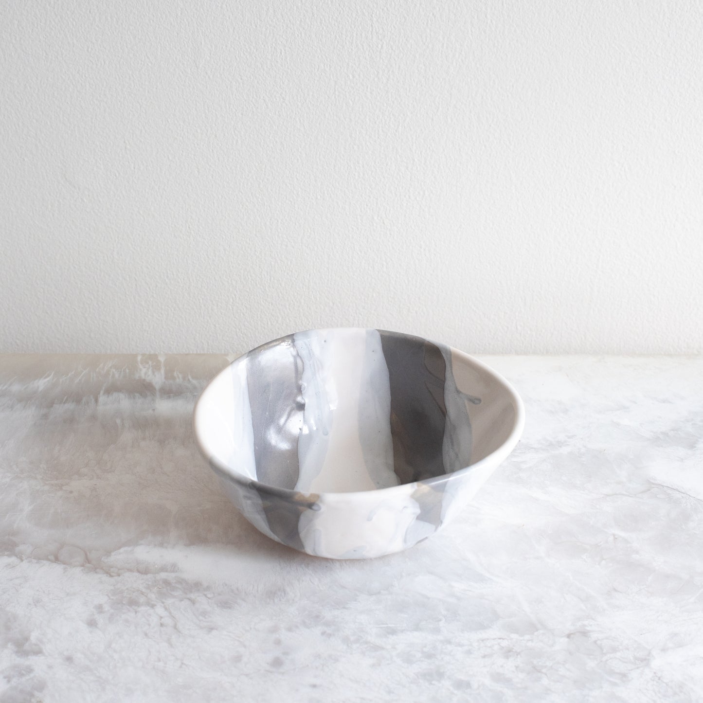 Nesting Bowls - Grey & White Stripe