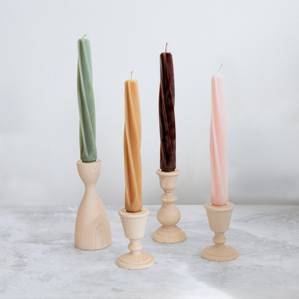 Twist Taper Candle Pair