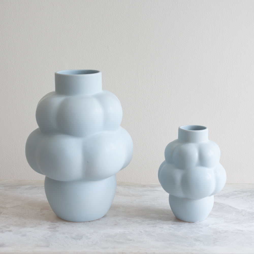 Petite Ceramic Balloon Vase - Sky Blue