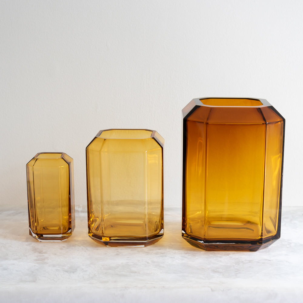 Amber Jewel Vases