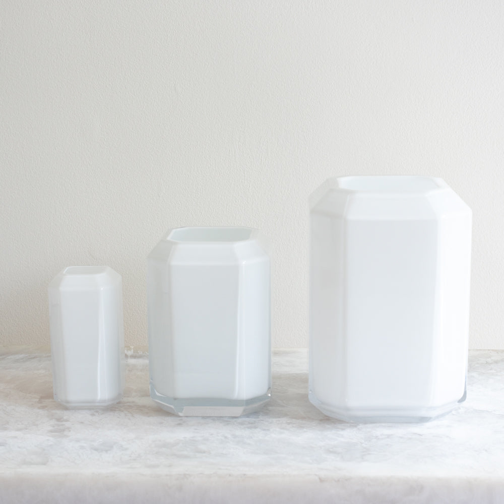 Opal White Jewel Vases