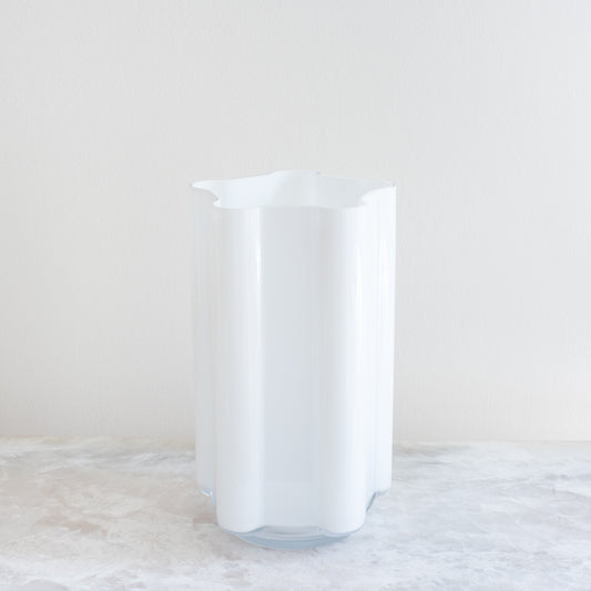 Large Funki Rounded Vase - Opal White