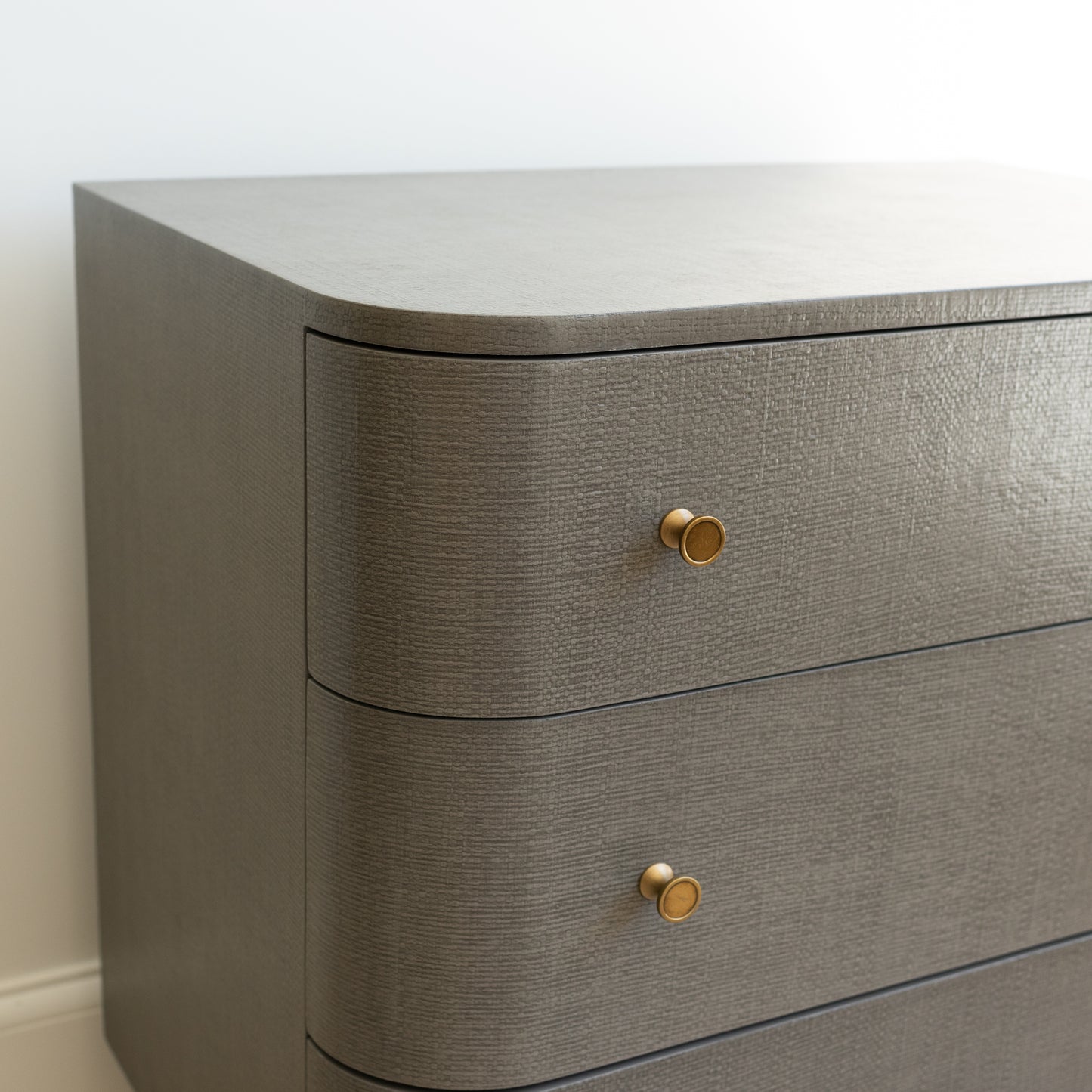 Raffia Nightstand - Wide