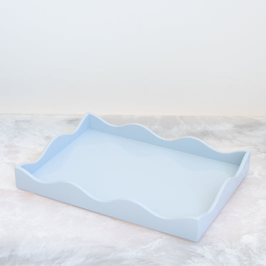 Small Belles Rives Lacquer Tray - Powder Blue