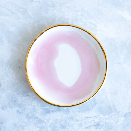 Gold Rim Ring Dishes - Swirl