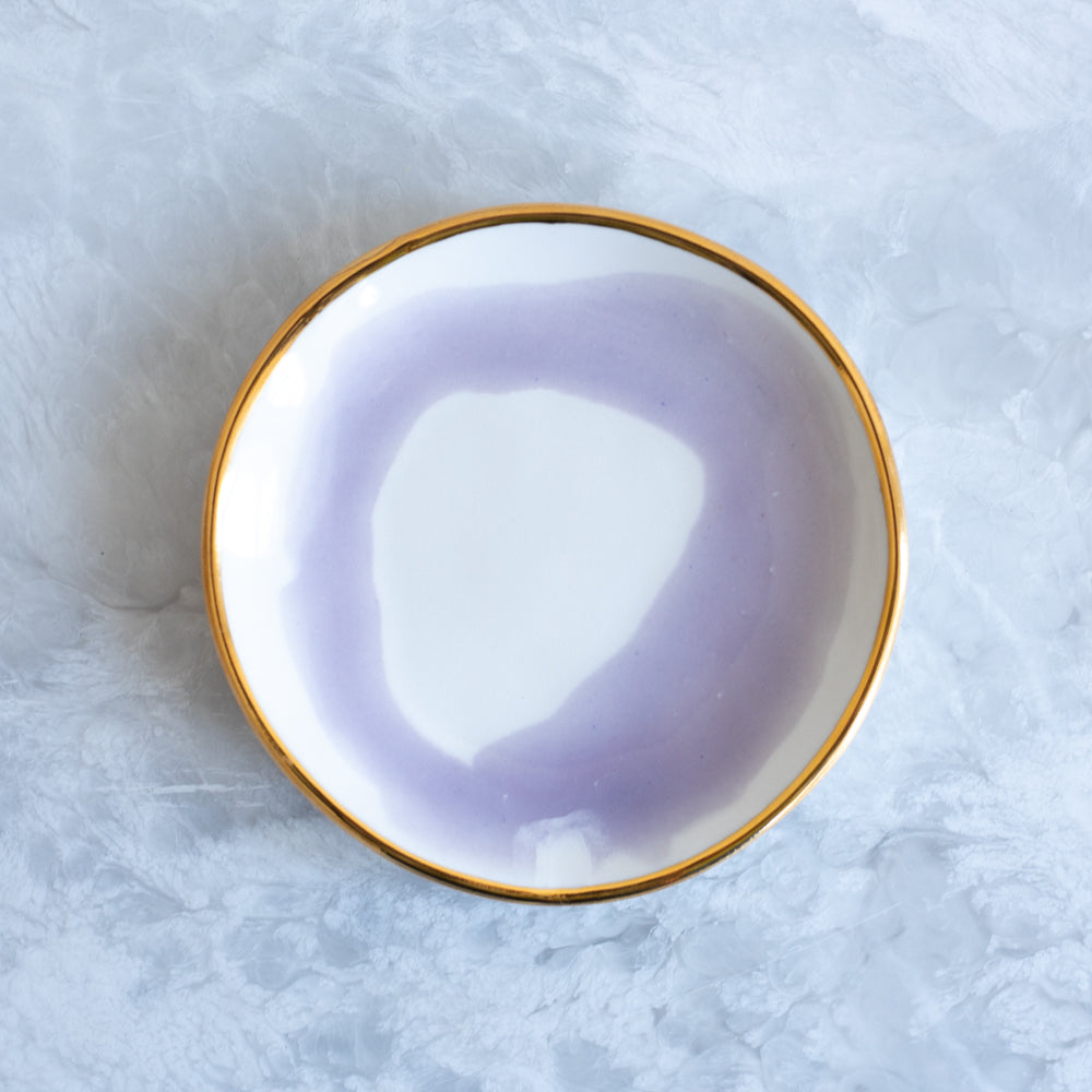 Gold Rim Ring Dishes - Swirl