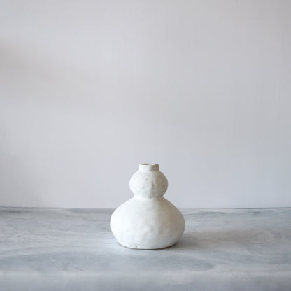 White Double Curve Bud Vase