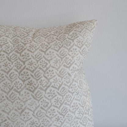 Tan and Cream Lumbar Pillow - 16"x24"