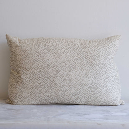 Tan and Cream Lumbar Pillow - 16"x24"