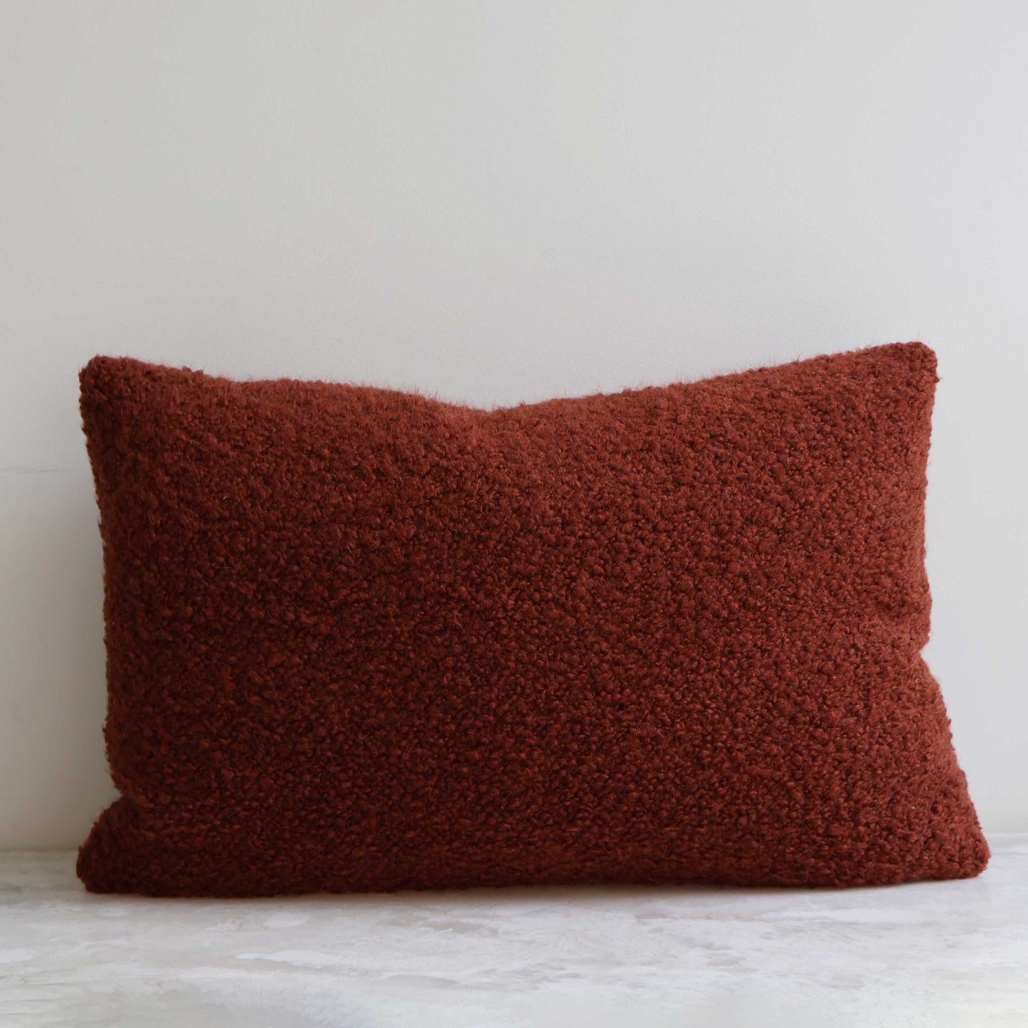 Wooly Lumbar Pillow in Maroon - 16" x 24"