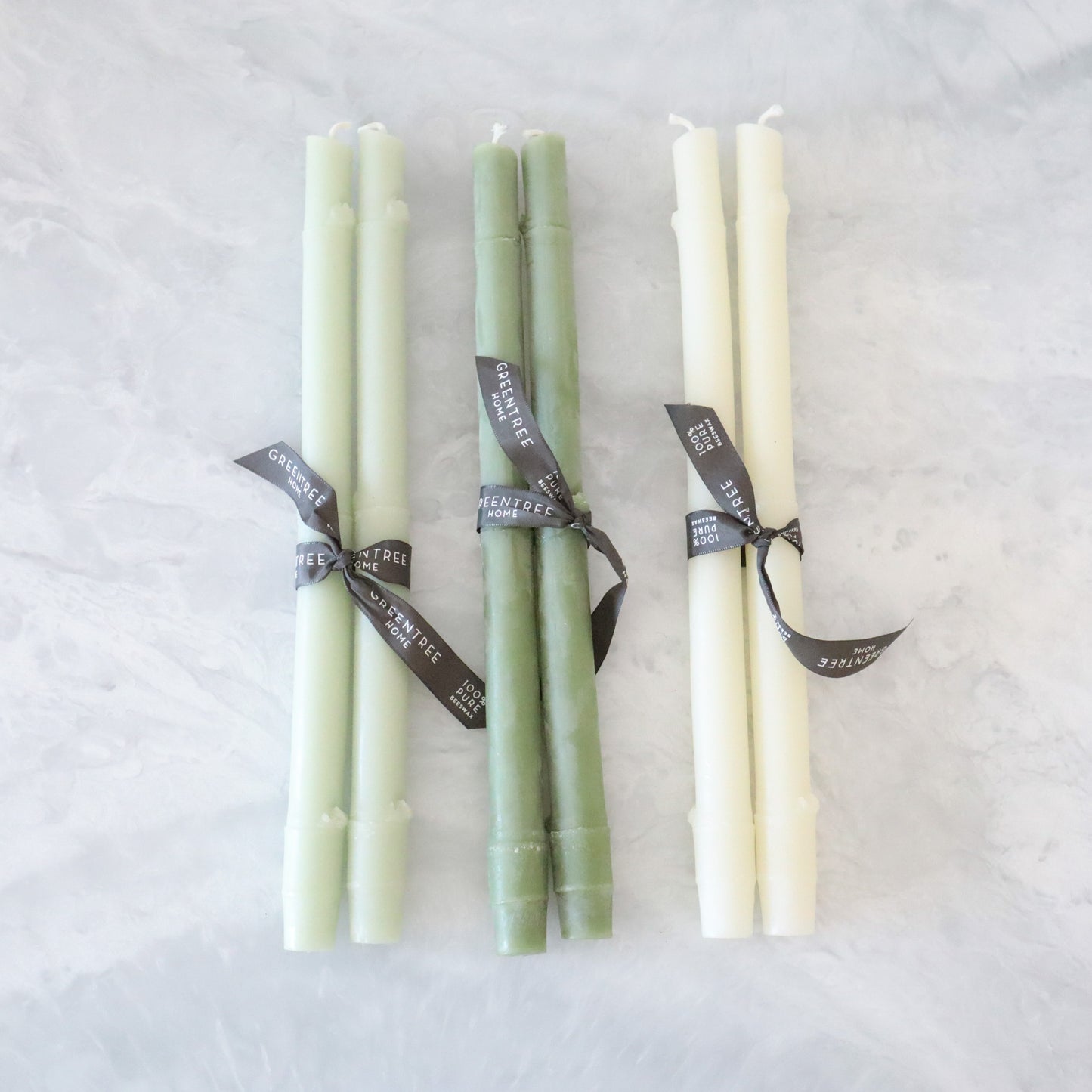 Big Island Bamboo Taper Candle Pair